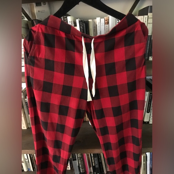 Like New  J. Crew Red and Black Buffalo Plaid Dreamy Jogger M - Picture 5 of 13